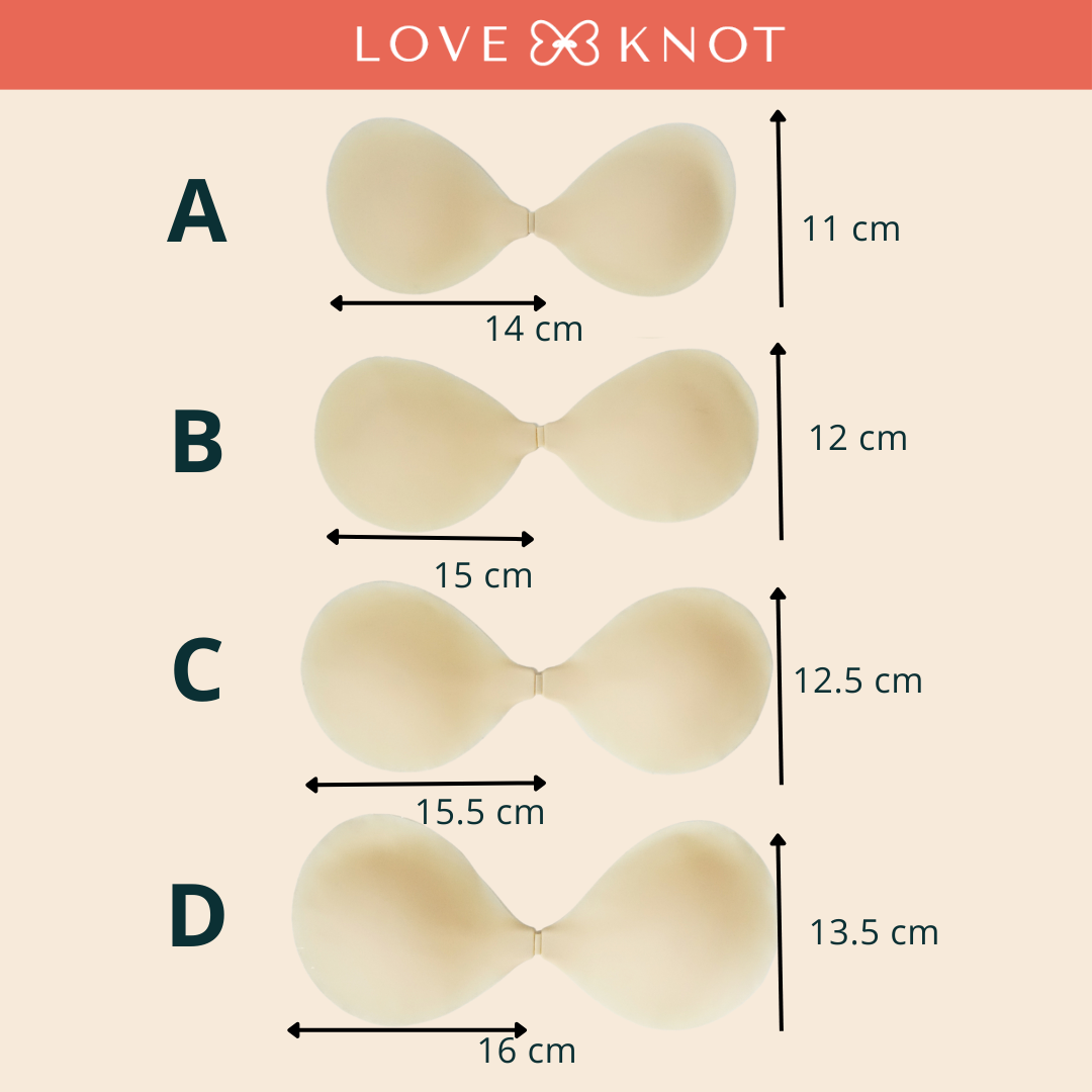 Cup A-D Premium Ultra Thin Silicone Seamless Waterproof Adhesive Nubra