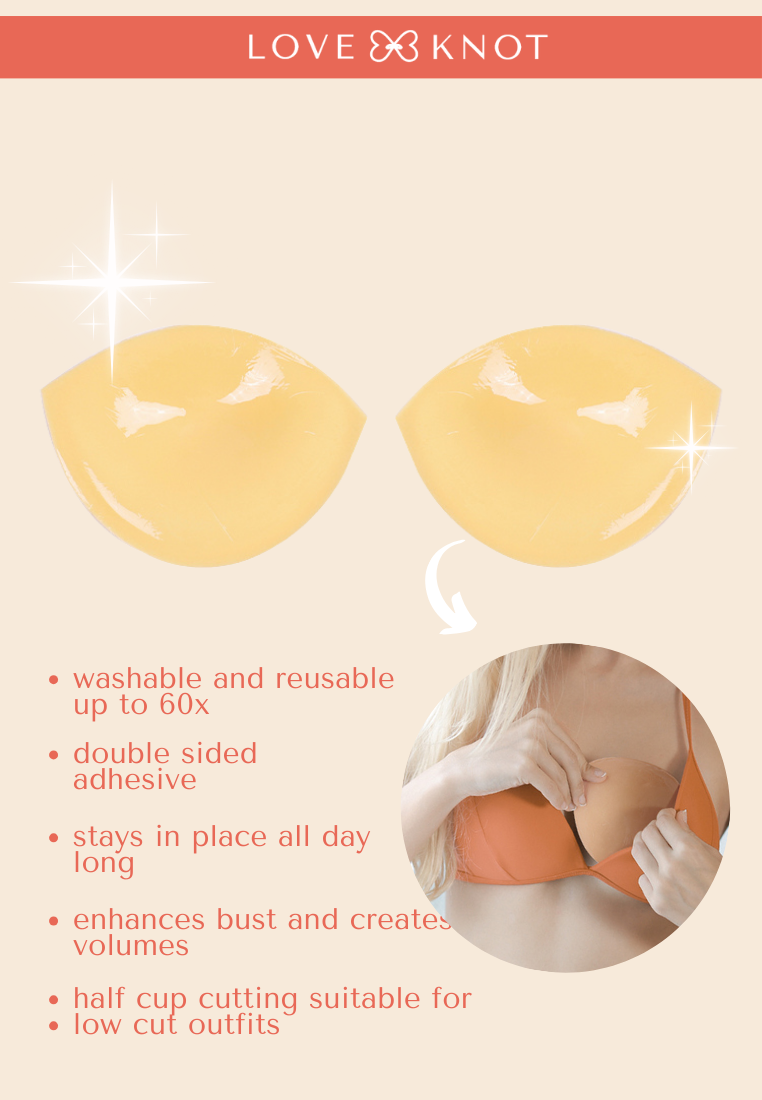 Double-Sided Half Cup Sticky Bra Inserts Pads