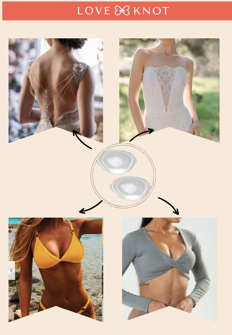 Silicone Transparent Bra Padding or Bra Inserts