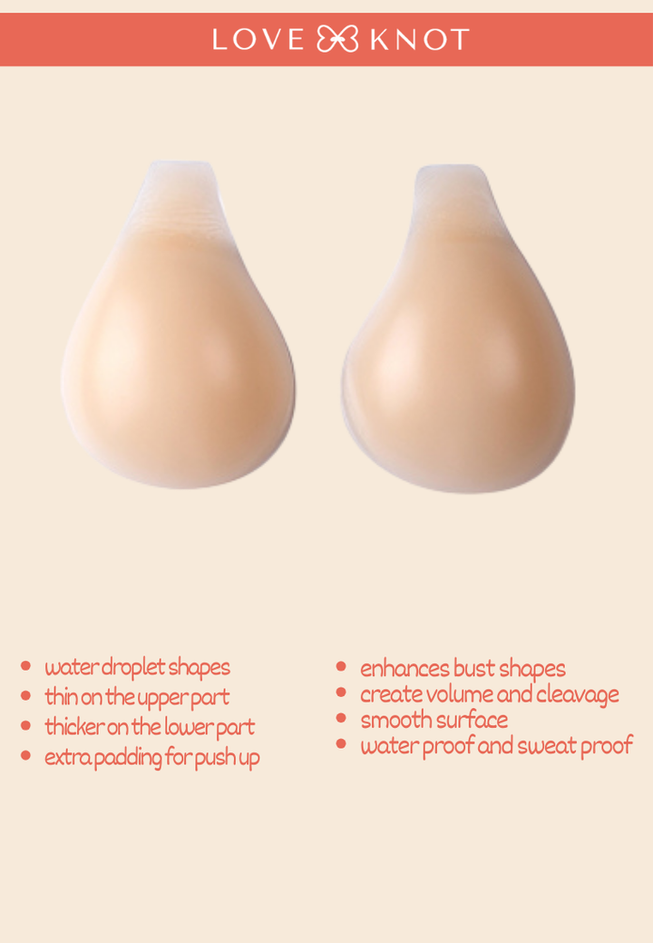 Water Drop Shapes Nubra Invisible Bra Push Up Stick-on Bra