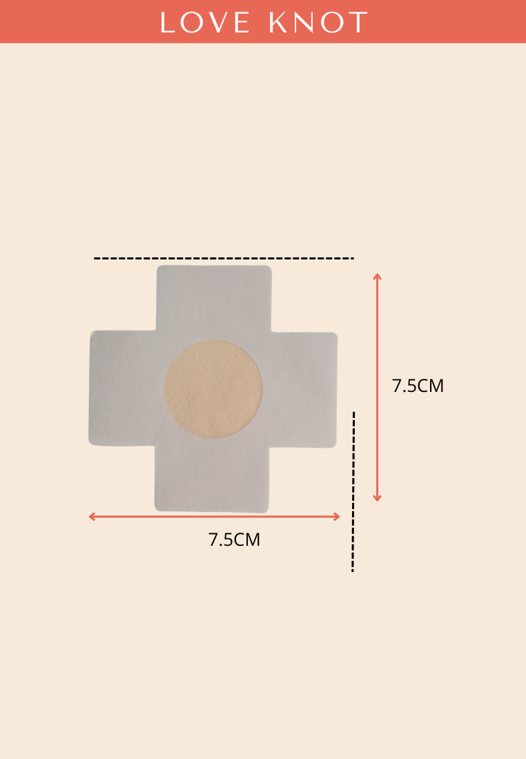 Disposable One Time Use Satin Adhesive Nipple Cover Adhesive Nipple Patch - (5 Pair / Plus Sign)