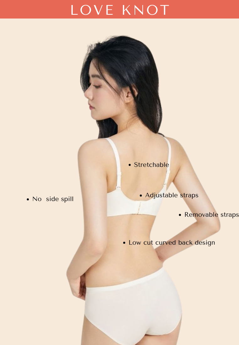 Love Knot Meegan 3D Hold Wireless Push Up Bra Ultra Comfort Seamless T-shirt Bra