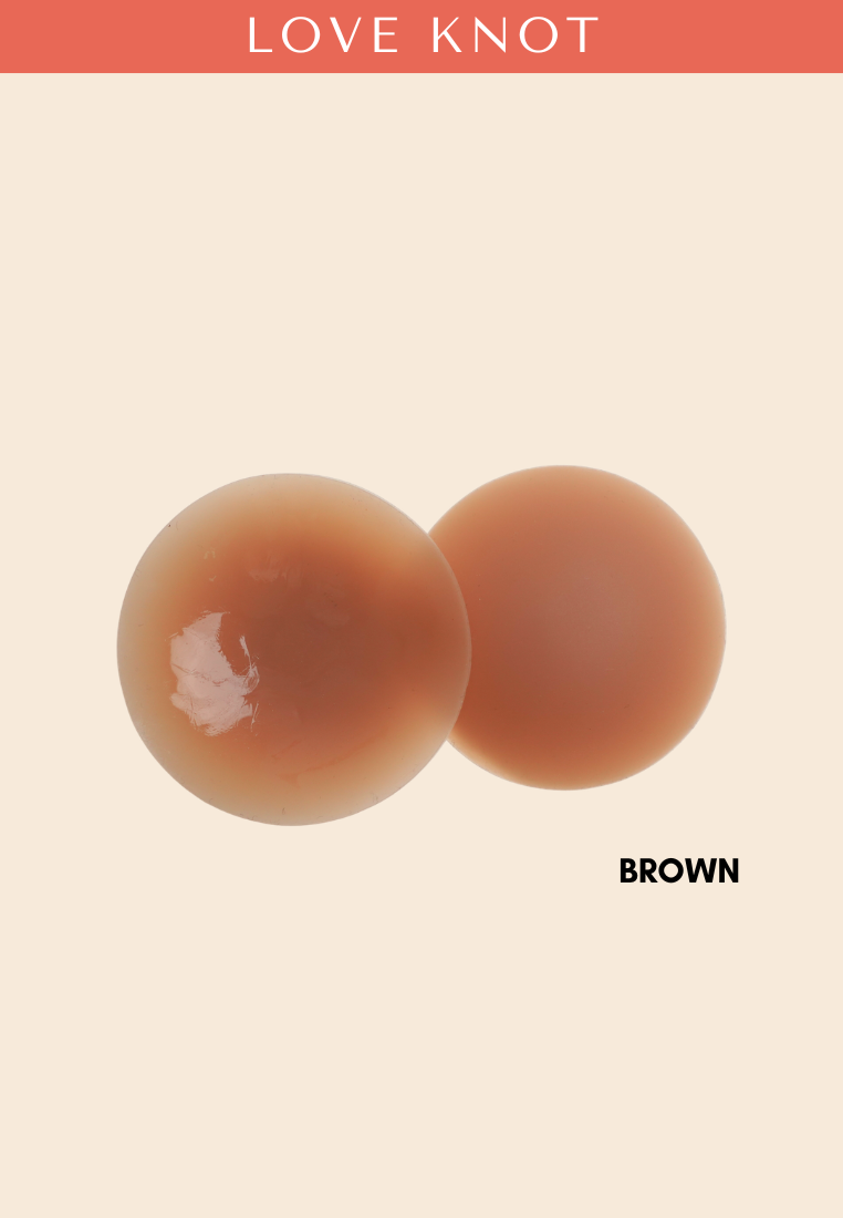 8cm Reusable Adhesive Skin Friendly Breathable Sticker Bra Invisible Solid Silicone Nipple Patch Cover (Round Shape)