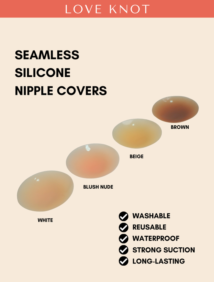 8cm Reusable Adhesive Skin Friendly Breathable Sticker Bra Invisible Solid Silicone Nipple Patch Cover (Round Shape)