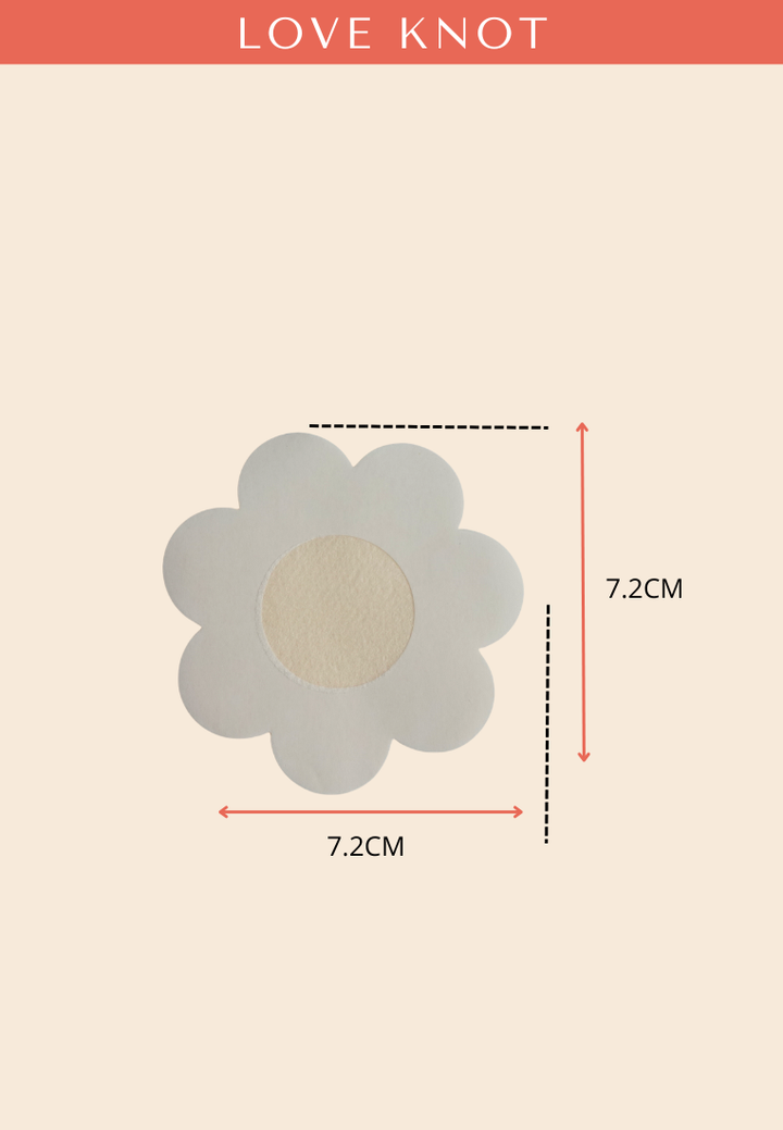 Disposable One Time Use Satin Adhesive Nipple Cover Adhesive Nipple Patch - (5 Pairs Flower)