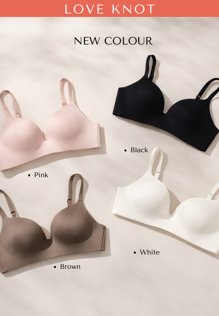 Love Knot Meegan 3D Hold Wireless Push Up Bra Ultra Comfort Seamless T-shirt Bra