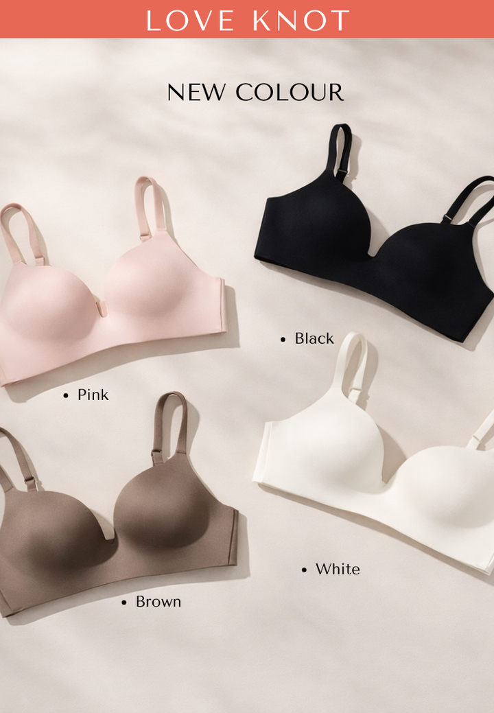 Love Knot Meegan 3D Hold Wireless Push Up Bra Ultra Comfort Seamless T-shirt Bra