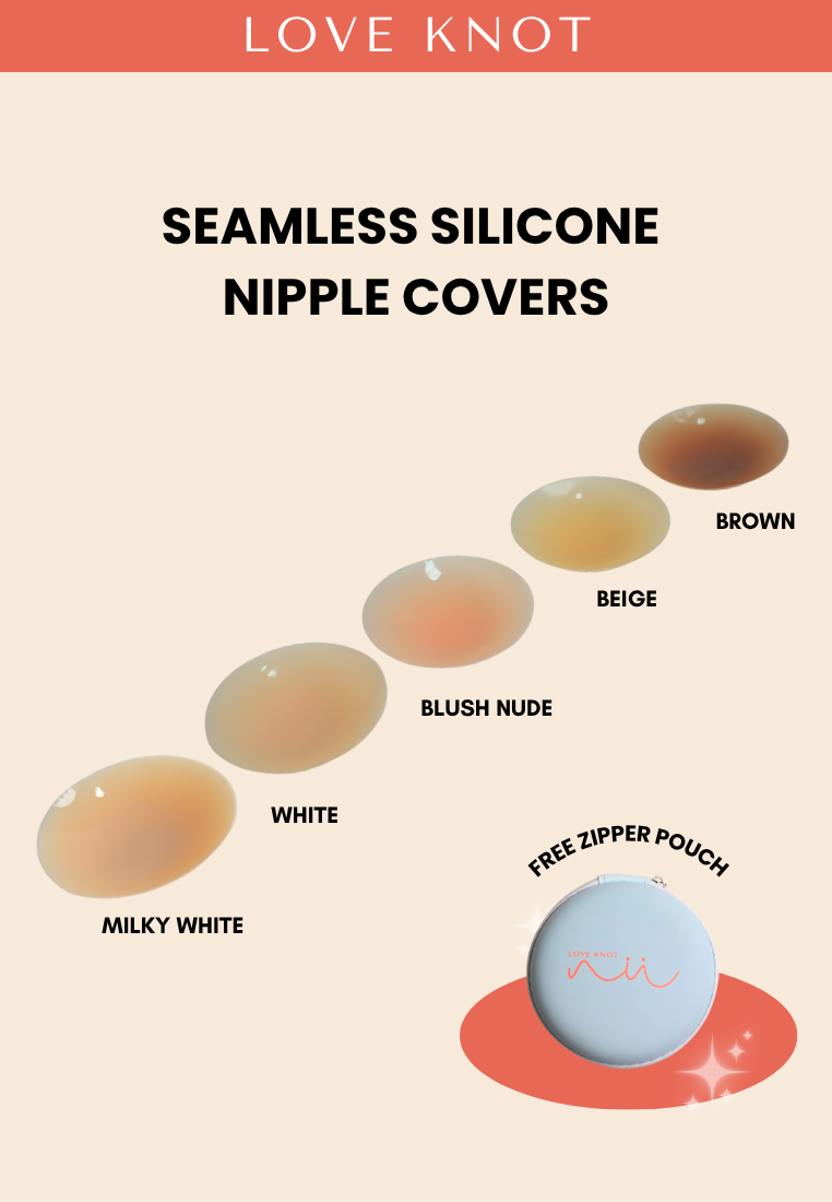 8cm Reusable Adhesive Skin Friendly Breathable Sticker Bra Invisible Solid Silicone Nipple Patch Cover (Round Shape)