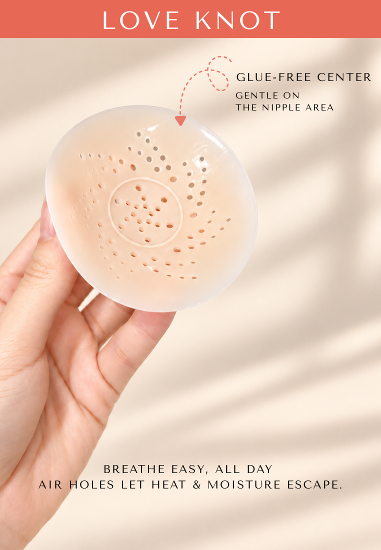 Love Knot AirBreezeTM Premium Breathable Silicone Nipple Cover
