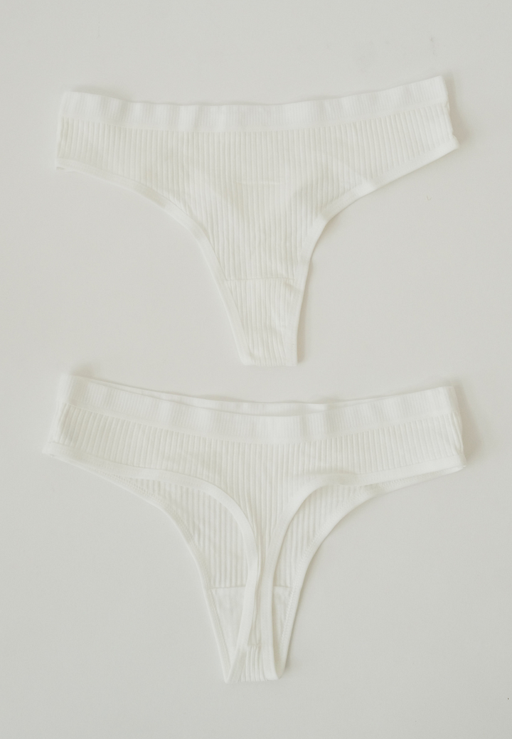 Ribbed Invisible Thongs Panties Underwear