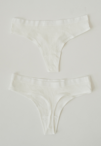 Ribbed Invisible Thongs Panties Underwear