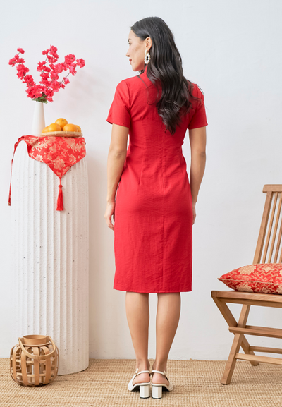 [LK x Sherlyn Mama] Fu Qi Cheongsam (Red)