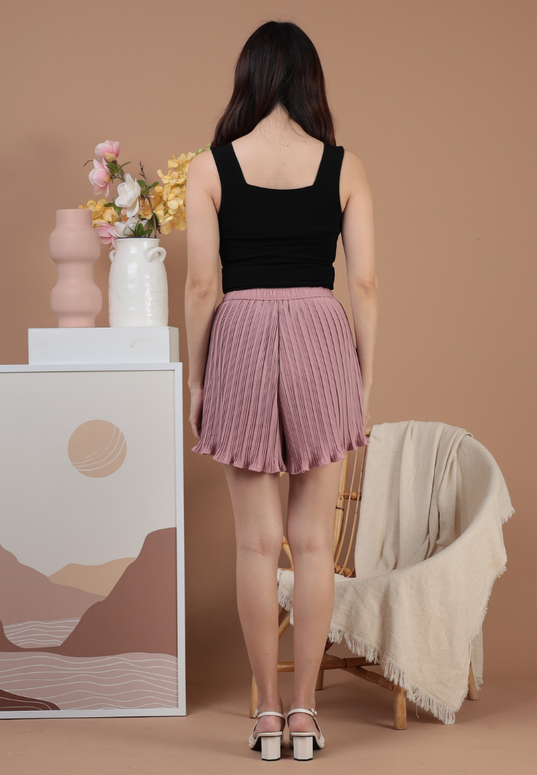 Aberlio Classic Pleated Shorts (Pink)