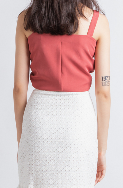 Anissa Knotted Crop Top (Pink)