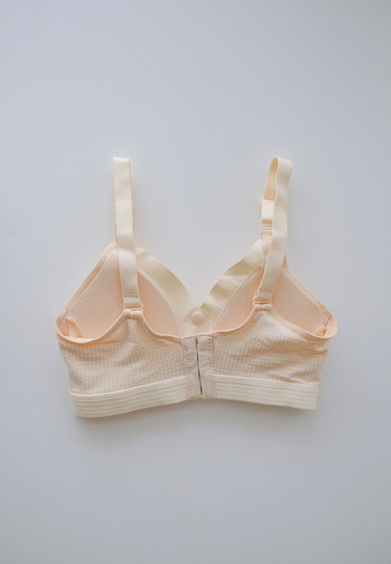 Front Buckle Maternity Nursing Bra (Beige)