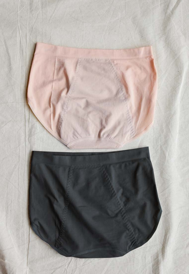 (SET OF 2) Leak-Proof Menstrual Panties (Black and Pink)