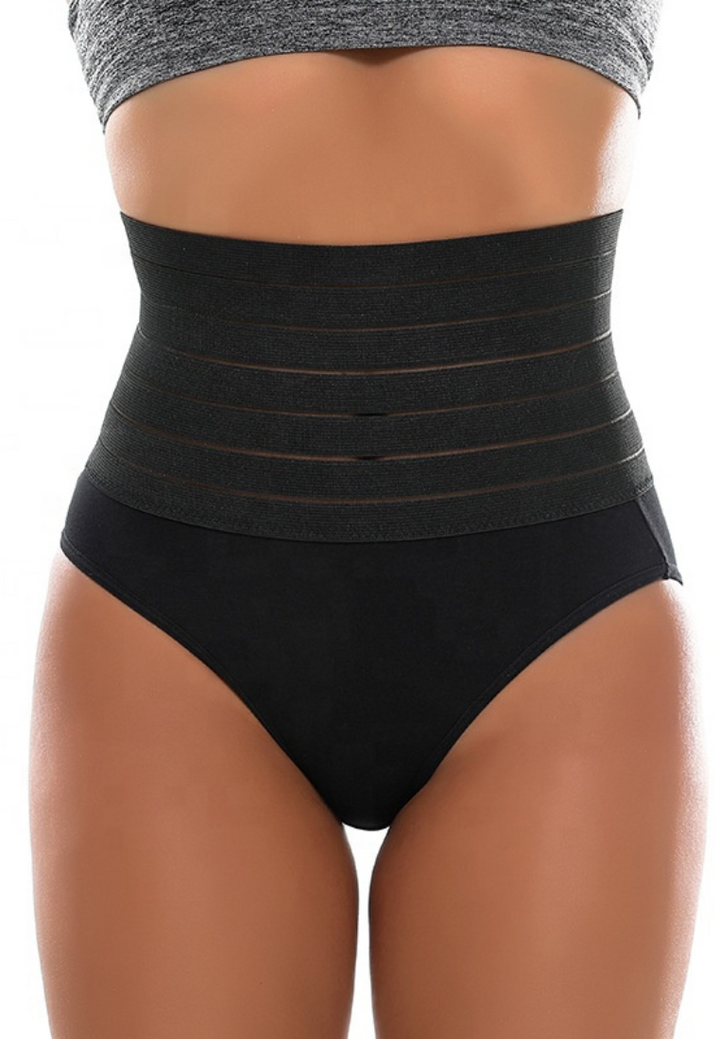 High Waisted Elastic Band Extra Tummy Compression Panty