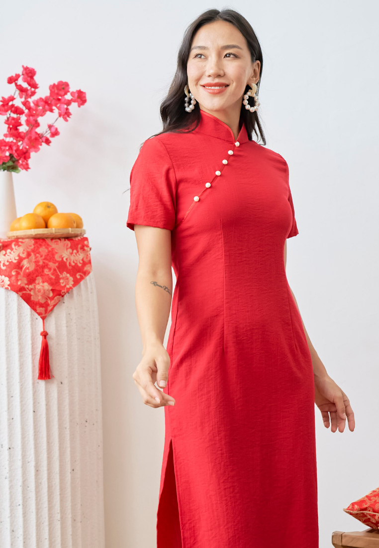 [LK x Sherlyn Mama] Fu Qi Cheongsam (Red)