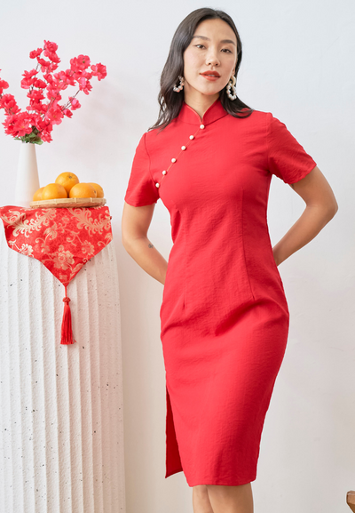 [LK x Sherlyn Mama] Fu Qi Cheongsam (Red)