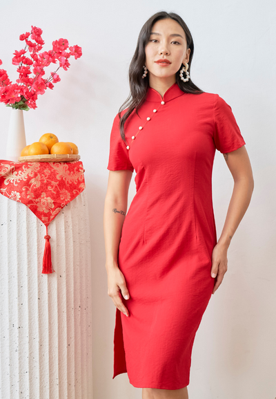 [LK x Sherlyn Mama] Fu Qi Cheongsam (Red)