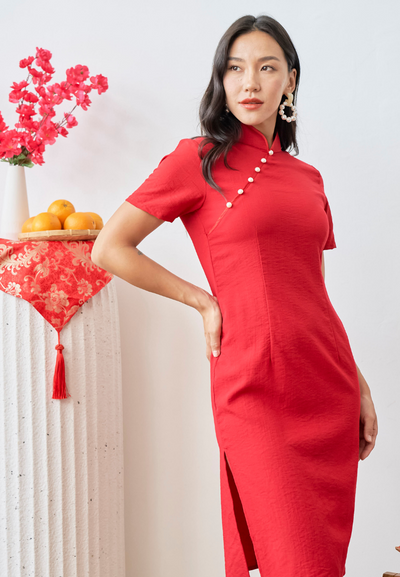 [LK x Sherlyn Mama] Fu Qi Cheongsam (Red)