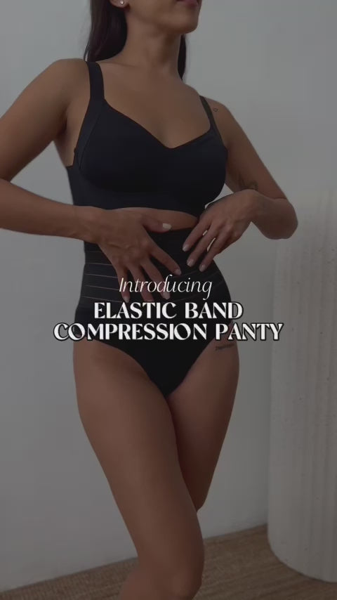 High Waisted Elastic Band Extra Tummy Compression Panty