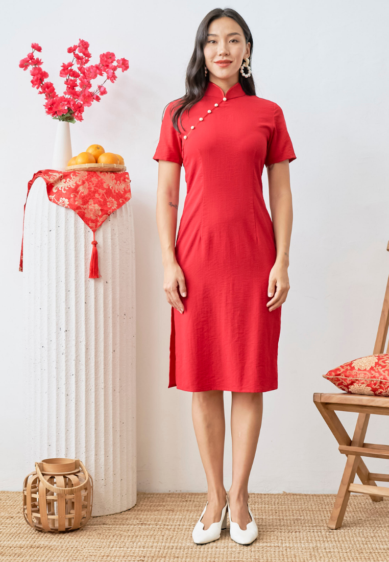 [LK x Sherlyn Mama] Fu Qi Cheongsam (Red)