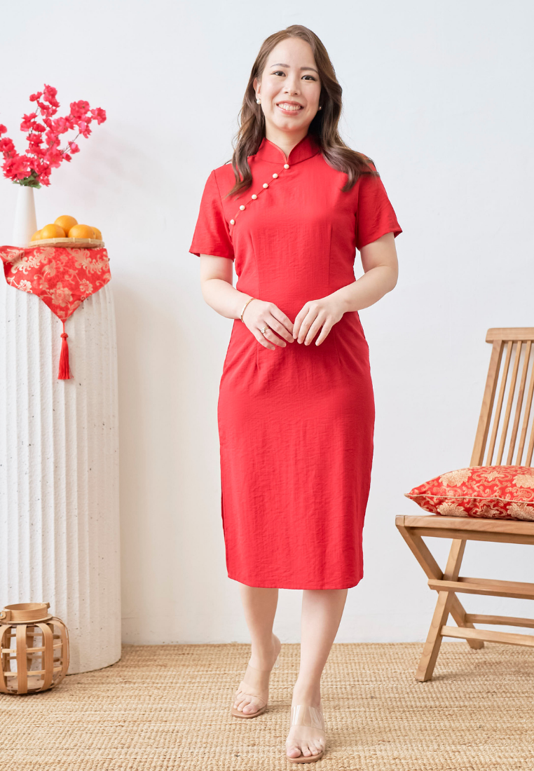 [LK x Sherlyn Mama] Fu Qi Cheongsam (Red)