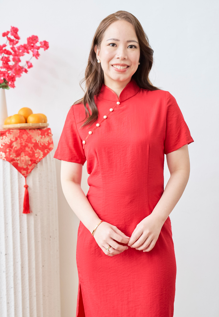 [LK x Sherlyn Mama] Fu Qi Cheongsam (Red)