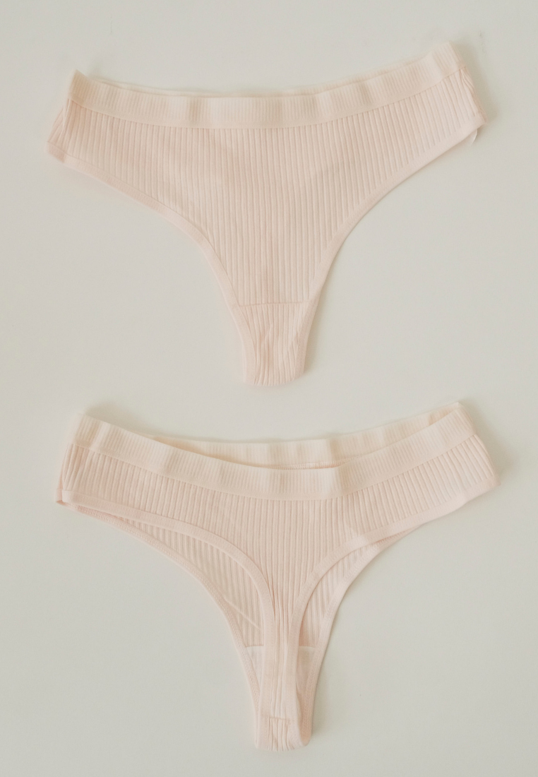 Ribbed Invisible Thongs Panties Underwear