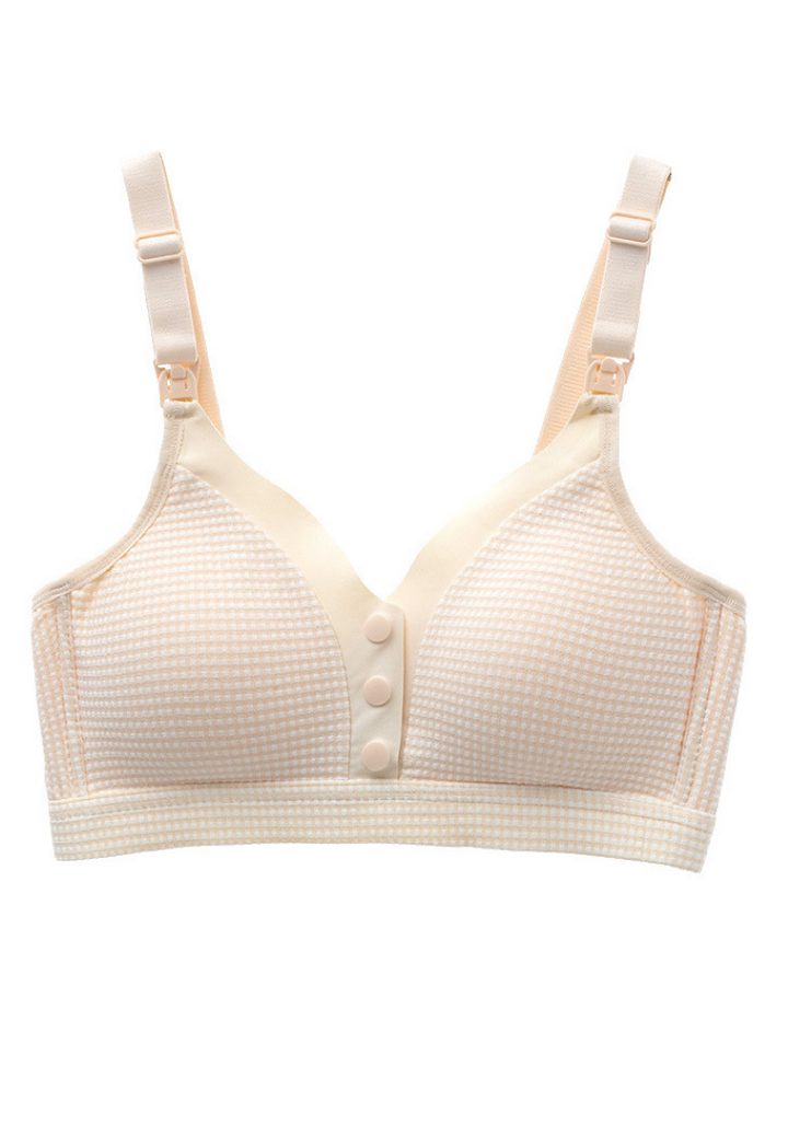 Front Buckle Maternity Nursing Bra (Beige)