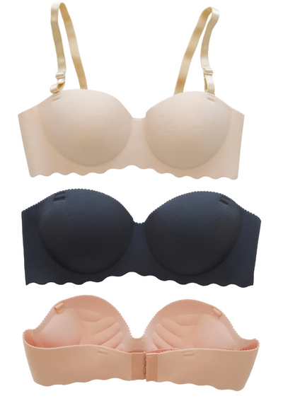 Seamless Wireless Push Up Bra Lingerie With Detachable Straps