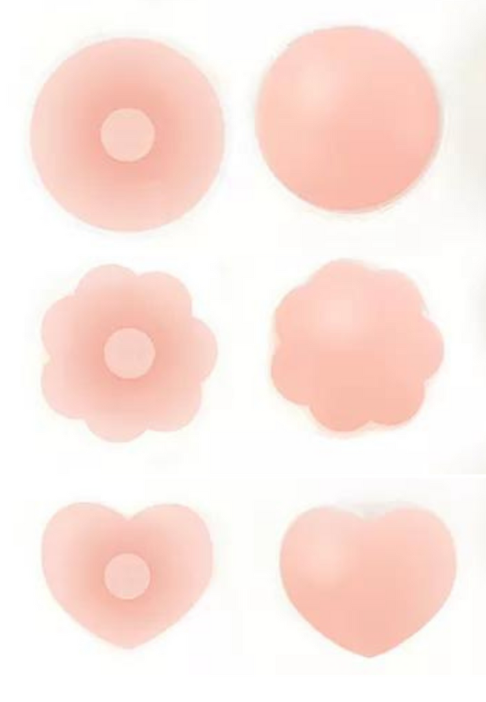 Buy Love Knot Reusable Adhesive Skin Friendly Breathable Sticker Bra  Invisible Fabric Nipple Patch Cover (Floral Shape Beige) Online